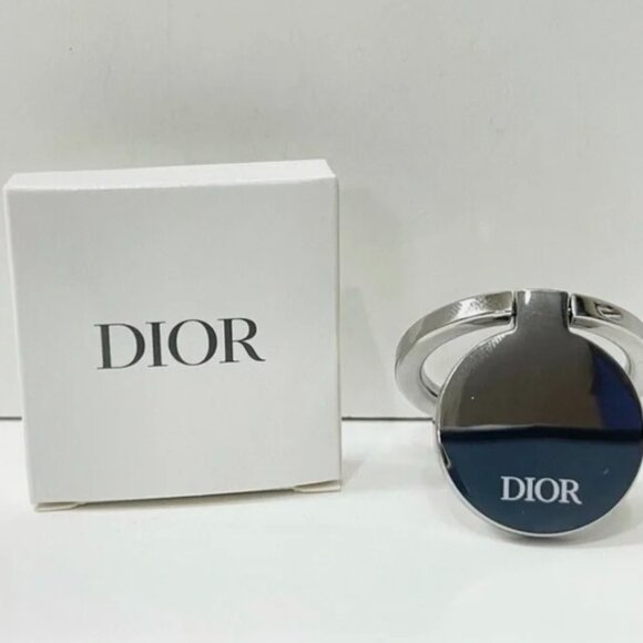 DIOR SMARTPHONE RING Holder SILVER TONE NEW in a box - Picture 1 of 6